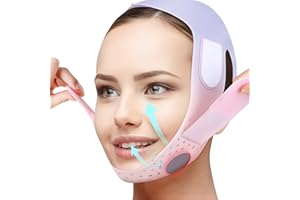 JUSRON Reusable V Line Silicone Face Strap Soft Silicone Chin Strap for Women and Men
