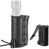 WGLILO Flashlight Holder for Duty Belt Tactical MOLLE Torch Holster Rotatable Light Carry Case Pouch fit 1"-1.2" Diameter Flashlight for Police