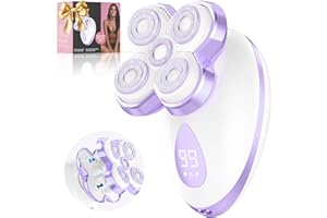 BAZIVVE Electric Razors for Women - Upgraded Magnetic Electric Shaver for Women, Cordless Painless Hair Remover for Legs Bikini Face, Lady Trimmer for Sensitive Skin, Detachable and Waterproof, Lilac