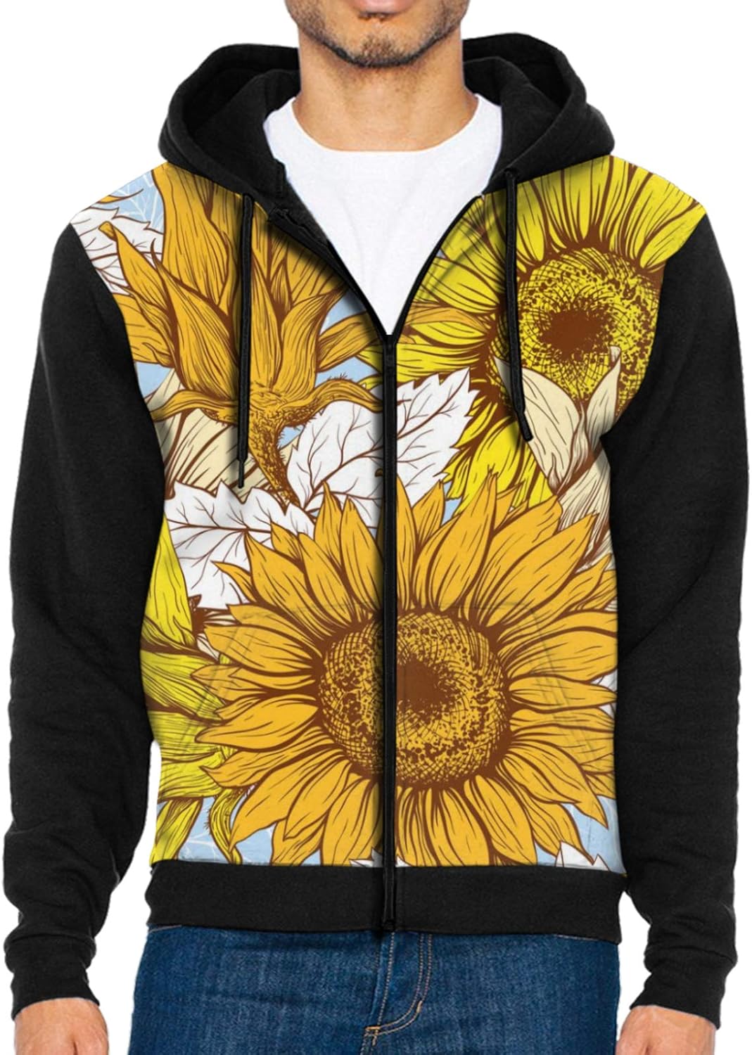 Sunflower zip up hoodie Clearance