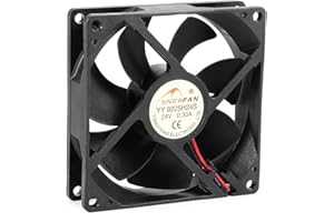 uxcell 92mm x 92mm x 25mm 24V DC Cooling Fan Long Life HY Bearing Computer Case Fan