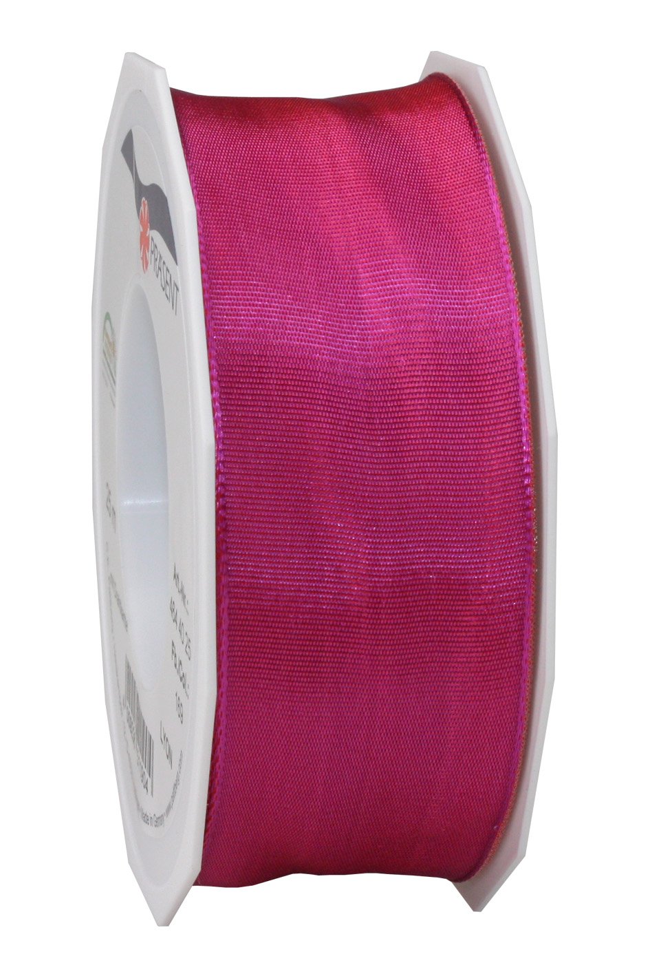 PRÄSENT - Lyon Wired Taffeta Ribbon Magenta 40 mm width, 25 m length — image 1