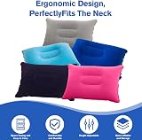 VEGCOO 5 Pack Inflatable Travel Pillows 22x34cm Flocked PVC Lightweight view 4
