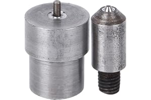 Fdit 45# Steel Grommet Die Mold, 3mm to 20mm Snap Fastener and Eyelet Tool Set for Belt Shoe and Luggage, 2Pcs Setting Tool f