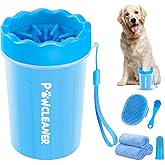 Professional 7 in 1 Dog Paw Cleaner for Dogs & Cats - Includes 1 Portable Paw Washer, 1 Bath Brush, 2 Dog Toothbrushes and 3