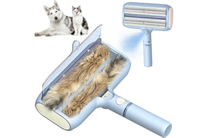 FORTUNEALL Pet Hair Removal Tool: New Upgraded Pet Hair Remover with Fur Bin-Reusable Lint Roller for Pet Hair-Cat and Dog Hair Remover for Couch, Furniture, Carpet, Clothes, Car Seat - Essential for Pet Owners
