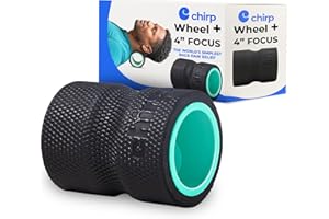 Chirp Wheel+ Foam Roller for Back Pain Relief, Muscle Therapy, and Deep Tissue Massage - 4 Inch