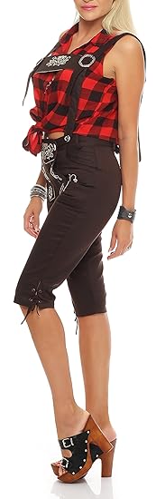 Gennadi Hoppe Damen Trachten Jeans Stretch Trachten Kniebund