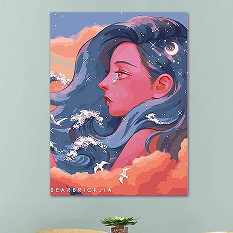 Amazon デジタル油絵ペイントバイナンバーキット壁画アート工芸品の家の装飾絵画 女の子イラスト耐久のカジュアル リビングルームの壁の装飾 Style4 L アートフレーム ポスター オンライン通販 Amazon デジタル油絵ペイントバイナンバーキット壁画アート工芸品の家の装飾絵画 女の子イラスト耐久のカジュアル リビングルームの壁の装飾 Style4 L アートフレーム ポスター オンライン通販