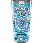 Tervis Traveler Tie Dye Dragonfly Triple Walled Insulated Tumbler Travel Cup Keeps Drinks Cold & Hot, 20oz, Stainless Steel