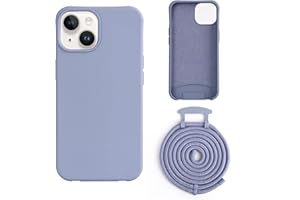 HoldingIT Crossbody Phone Case with Detachable Lanyard Compatible with iPhone 15, 2-in-1 Crossbody iPhone Cover with Drop Protection, Adjustable Rope Blue