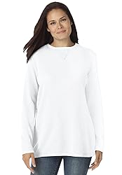Woman Within Women's Plus Size Thermal Waffle
