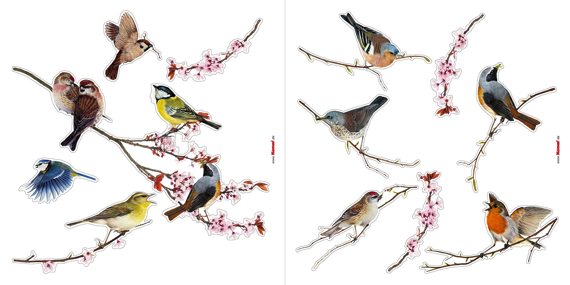 Komar 16003 Window Sticker Birds – Pack of 1