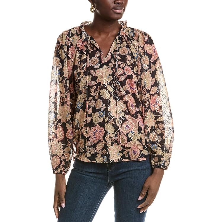 (取寄) ヴィンスカムート レディース ペザント スプリット ネック ロング スリーブ ブラウザ ウィズ タイ Vince Camuto women Vince Camuto Peasant Split Neck Long Sleeve Blouse With Ties Rich Black Amazon.com: Vince Camuto Women's Peasant Split Neck Long Sleeve