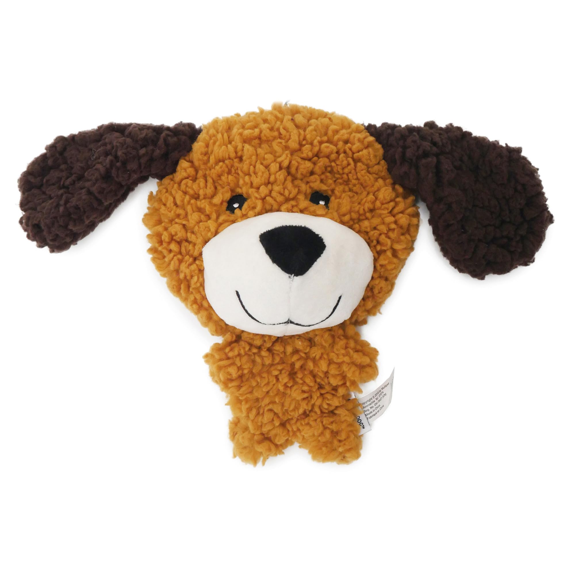 AROMADOG Rescue Stuffingless Big Head Flattie Dog Toy 19cm – Scented Calming Plush with Therapeutic Essential Oils, Soft Soothing Toy with Squeaker, Stress and Anxiety Relief for Dogs