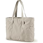 BAGSMART Tote Bag for Women, Tote Bag with Zipper Work Tote with Compartments Nurse Shoulder Hanbag for Travel, Gym