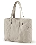 BAGSMART Tote Bag for Women with Zipper, Gym tote