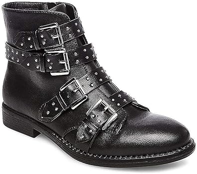 steve madden gliding black leather boots