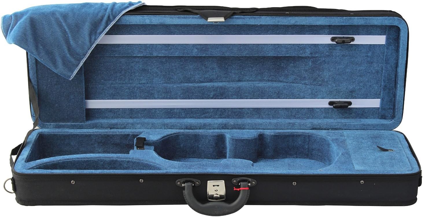 YMC Quality 4/4 Full Size Polyfoam Violin Case - Blue Interior