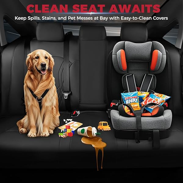 FREESOO FOR HONDA ACCORD SEAT COVERS LX SE SEDAN 2023 2024 2025, CUSTOM FIT CAR SEAT COVERS FULL SET, WATERPROOF LEATHER SEAT COVERS FOR CARS, BLACK