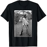 Bob Marley x David Burnett Black &amp; White Guitar Photo T-Shirt