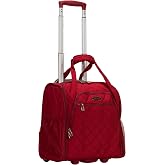 Rockland Melrose Upright Wheeled Underseater Carry-On Luggage, Red
