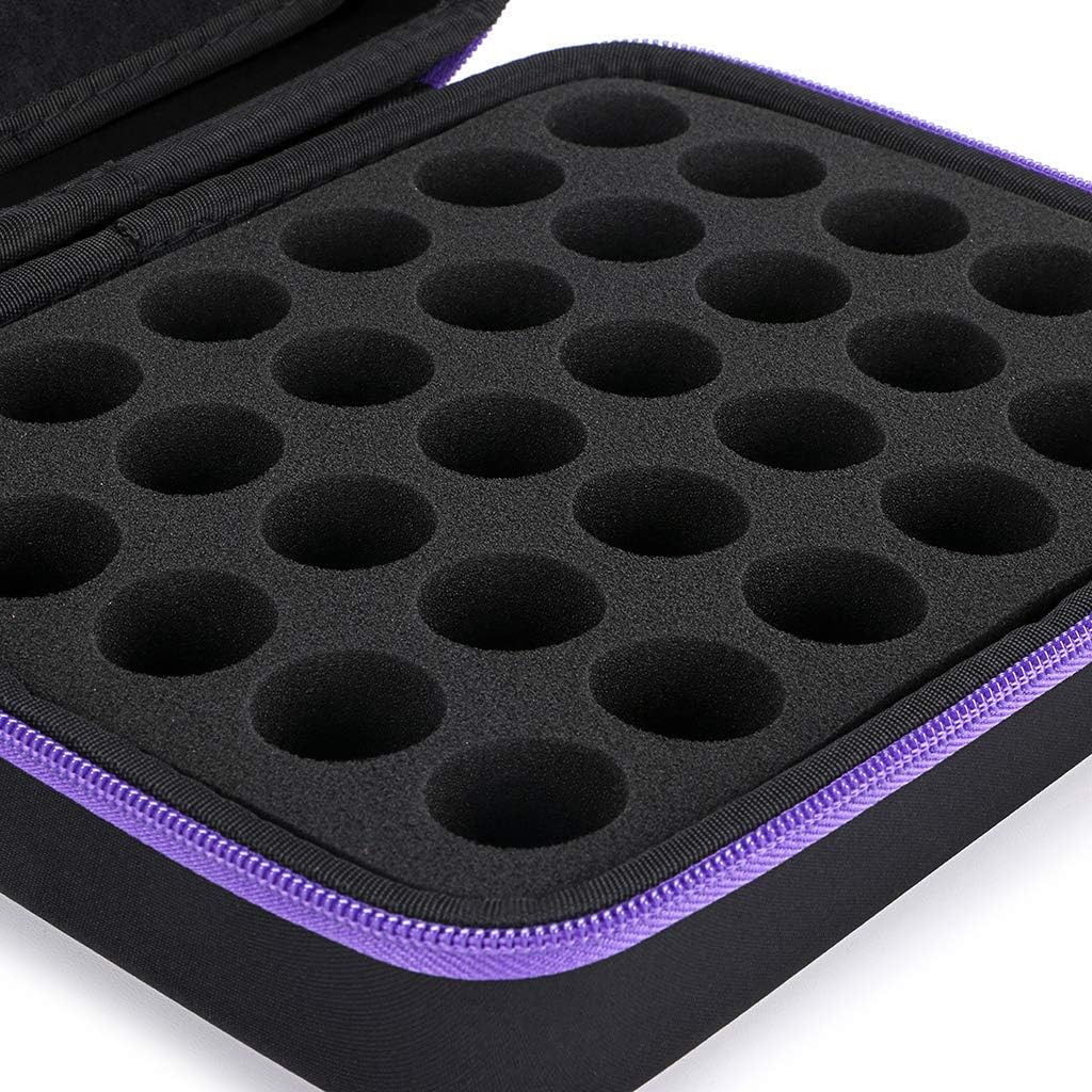 Hard Shell Essential Oil Carrying Case with Foam Insert for 30 Bottles Essential Oils, Storage Bag and accessories Stickers, Opener, Funnels, Pipettes for doTerra and Young Living Oils