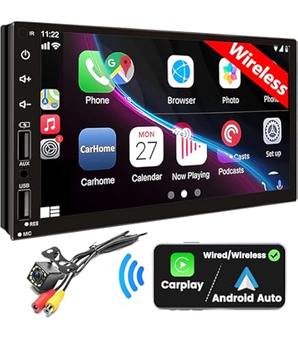 Amazon.com: Naifay Double Din Car Stereo with Dash Cam | 7INCH