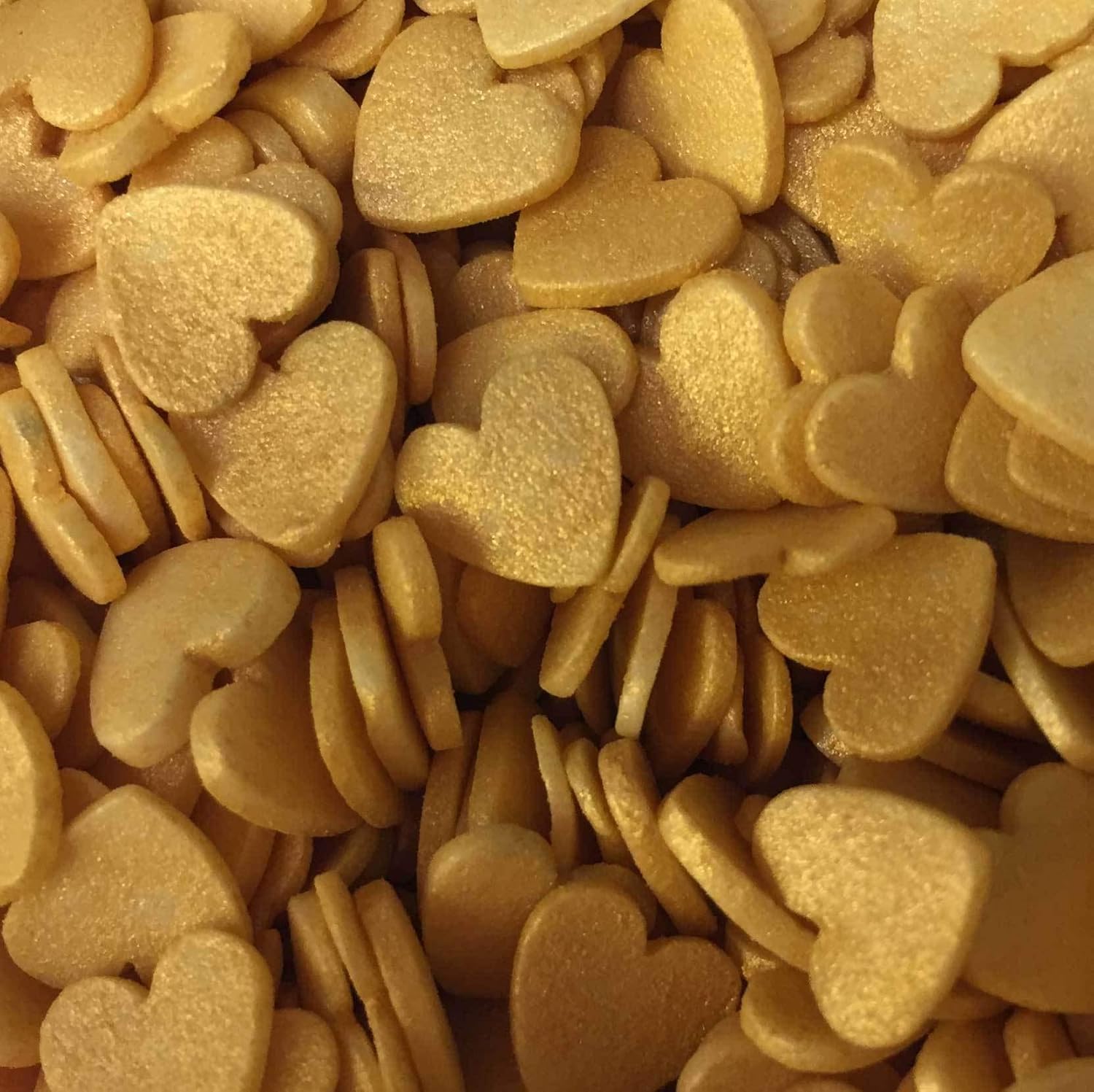 Gold Shimmer Hearts Edible Sprinkles Amazon.co.uk Grocery