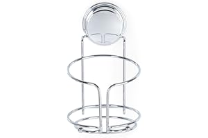 Better Living Products 13823 KROMA Stick-N-Lock Plus Hair Dryer Holder, Chrome