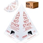 60-Pack Do Not Stack Pallet Cones for Shipping Pallets | Trilingual 10x8x8 | 60-Pack Do Not Stack Pallet Cones for Shipping Pallets | Water-Resistant Cardboard Box &amp; Carton Protection Industrial Use