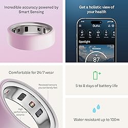 Oura Ring 4 Ceramic - Petal - Size 8 - Size Before