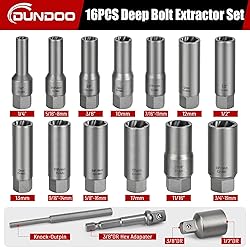 16pcs Bolt Extractor Kit, Stripped Bolt Extractor