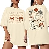 BANGELY Cow Skull Women Oversized Shirt Country Music T-Shirt Vintage Western Graphic Tee 80 90s Music Lover Short Sleeve Top
