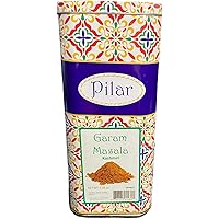 Pilar Garam Masala Kashmiri 7.25oz. Vegetarian, Trans Fat Free, Gluten Free, Garam Masala Seasoning in Decorative Tin