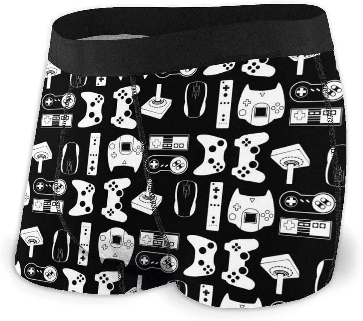 Cartoon Video Game Pattern Underwear Men's Shorts Leg Boxer Briefs Soft