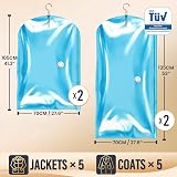 TAILI Hanging Vacuum Storage Bags 4 Pack Large Clear-White Closet Organizer view 5