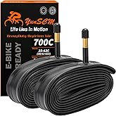 Heavy Duty Bike Tubes 700x35/38/40/43C 35/43-622 AV48 Schrader Valve 2 PCS | 700C Premium Butyl Rubber Tubes for Road, Gravel, Mountain, Hybrid Bike Tires