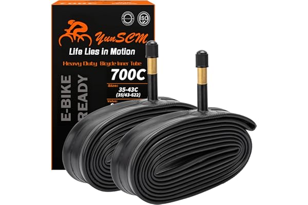 700C Heavy Duty Bike Tubes 700x35C/38C/40C/43C 48mm Schrader Valve 700C Bicycle Tubes for 700x35C 700x36C 700x38C 700x40C 700