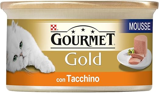 Purina Gourmet Gold Umido Chat Mousse Avec Dinde 24 Canettes De 85 G Lot De 24 X 85 G Amazon Fr Animalerie