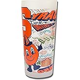 Catstudio Drinking Glass, Syracuse University Glass Cup for Kitchen, 15oz Dishwasher Safe Tumbler for SU Alumni