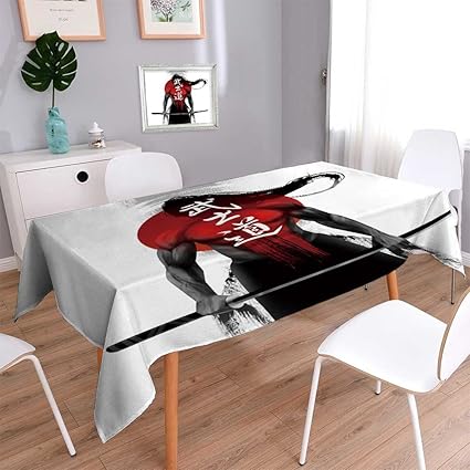 Amazon Com Prunushome Square Tablecloth Samurai Bushido Japanese