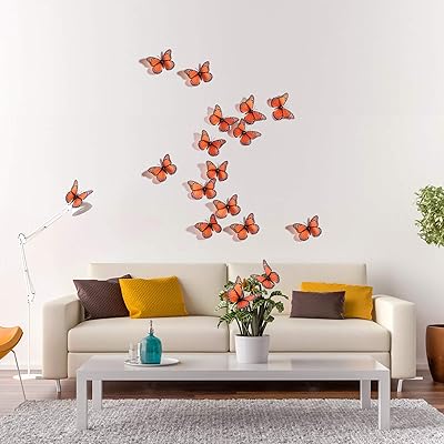 Download Buy Monarch Butterfly Decoration Artificial Butterfly Wall Decor 3d Monarch Butterfly Magnet For Decorating Home Bedroom Wedding Party Orange 4 72 Inch Orange 24 Pieces Online In Indonesia B08nggs4bc