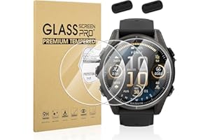 Suoman 3+2 Pack for Garmin Fenix 8 (AMOLED) 43mm Screen Protector + Charger Port, [Anti-Scratch] 2.5D 9H Hardness Tempered Glass Screen Protective Film