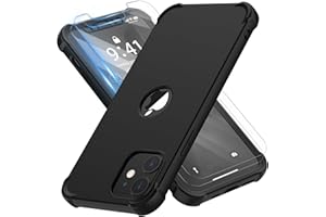 ORETech Compatible with iPhone 12 Mini Case with 2 Pack Tempered Glass Screen Protector,Shockproof Soft Silicone Back Case Ha