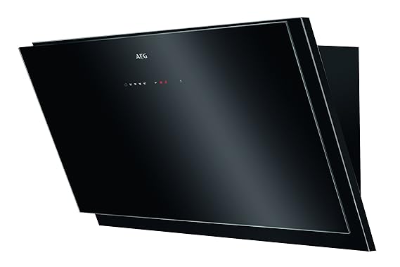 AEG DVB5960HB Kopffreie Wand-Dunstabzugshaube / Abluft oder Umluft / 90cm / Schwarz / Hob²Hood / SilenceTech / max. 370 m³/h 