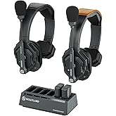 Hollyland Solidcom SE Full Duplex 2-Users ENC Noise Cancellation Wireless Intercom Headset System 1100ft Team Communication with PTT Mute Single Ear Headset for TV Film Production (2.4GHz Version)