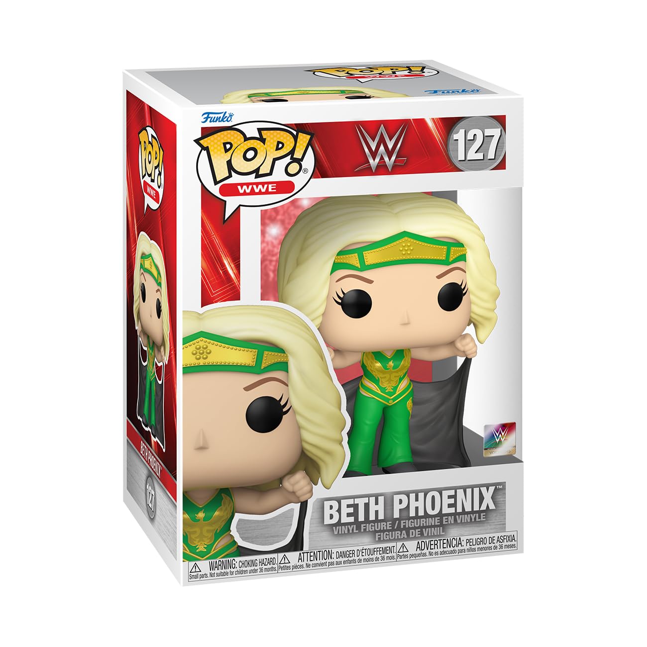 Funko Pop! WWE: Beth Phoenix 1/6 Odds for Rare Chase Variant Collectable Vinyl Figure Gift Idea Official Merchandise Toys for Kids & Adults - Sports Fans - Model Figure for Collectors , Multicolor