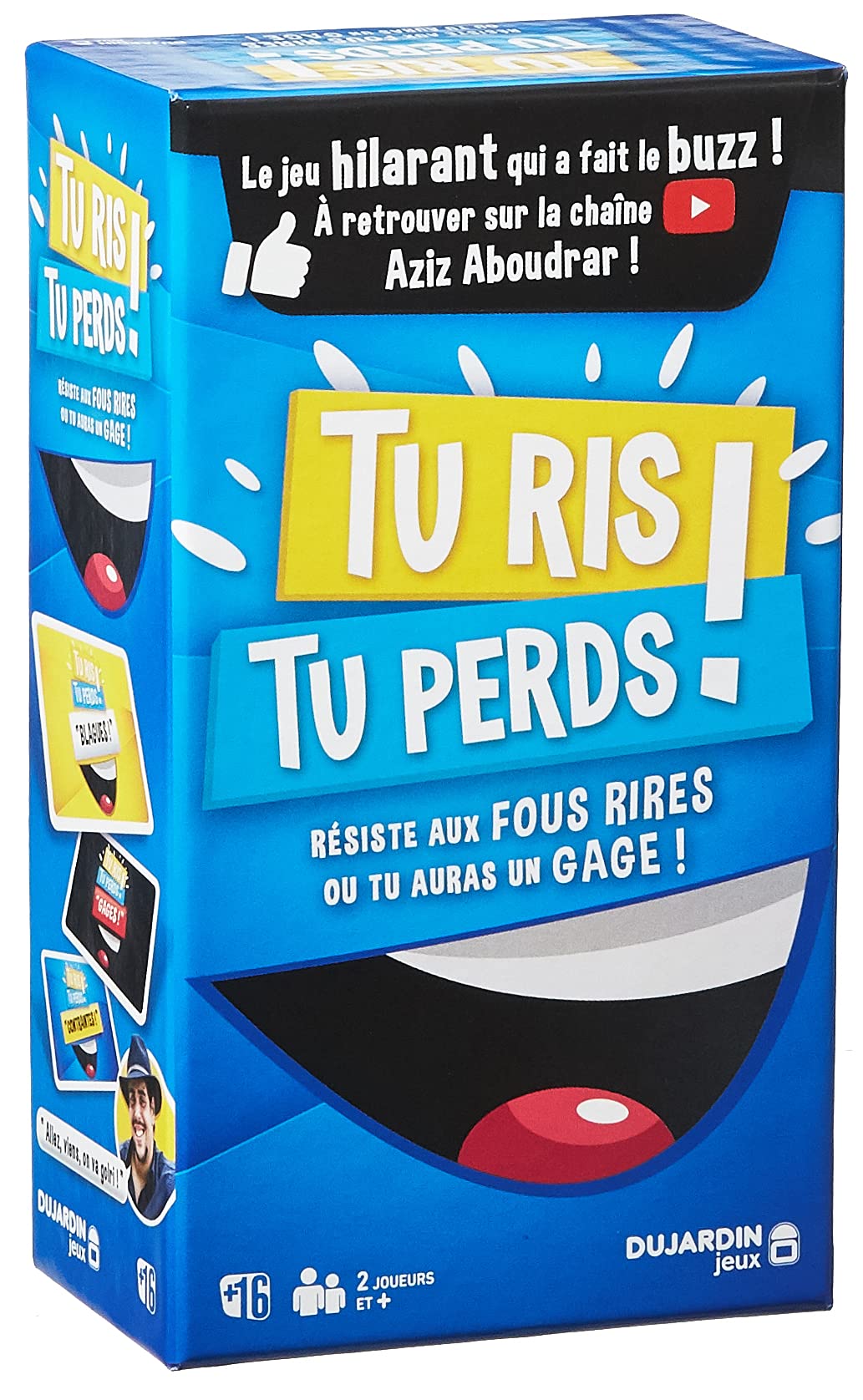 Dujardin - Tu Ris Tu Perds - Board Game - Jokes Pourries and Crazy Laugh Guaranteed - For Adults, Teens - Play as a Team