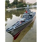 23.6" Inch Remote Controlled Warship Battleship10km/h 4WD 2.4G RC Controlled Ship 1:390 Scale On Water Lakes Pools Exhibits M